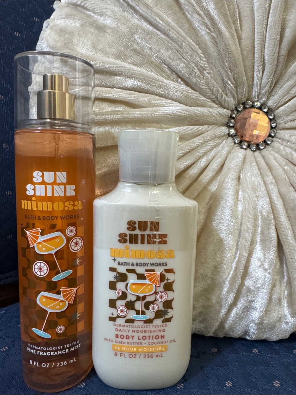 Bath & Body Works Sun Shine Mimosa Mist & Lotion - Orange, Cream